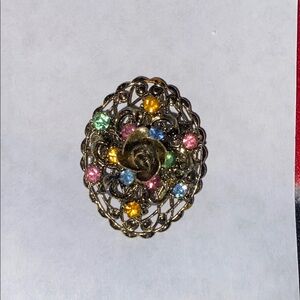 Elegant Multicolor Floral Brooch